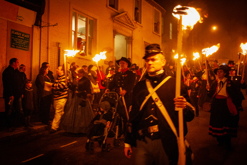 On the march through Lewes
