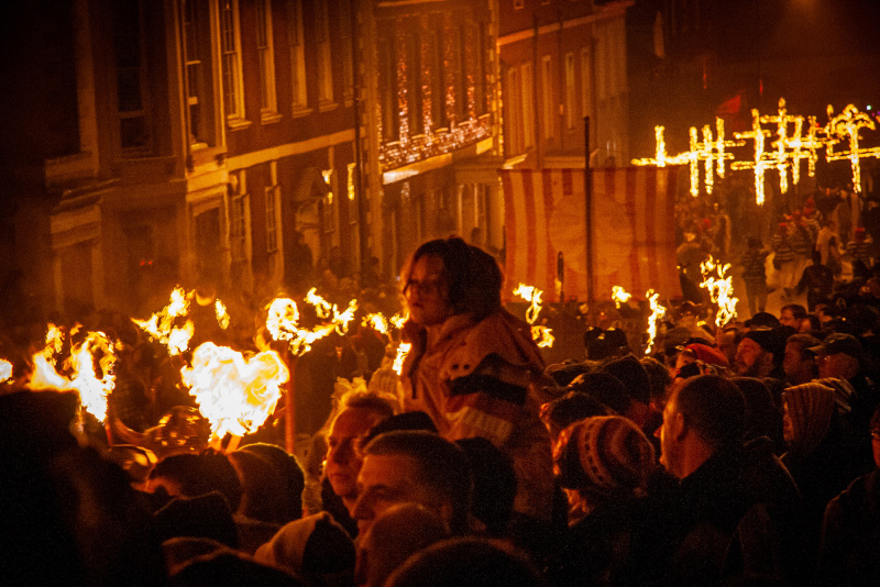 Watching the burning crosses