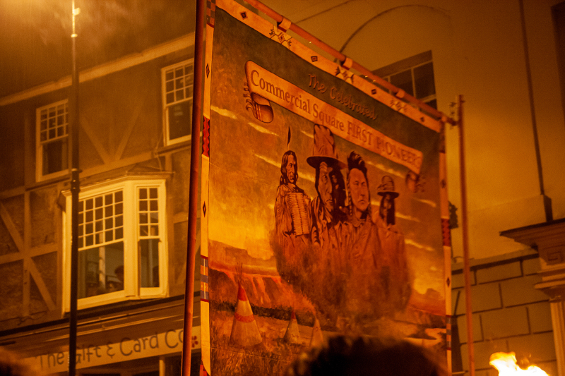 Sign featuring Native Americans