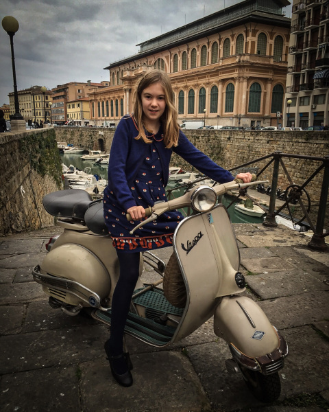 Posing in front of the mercato