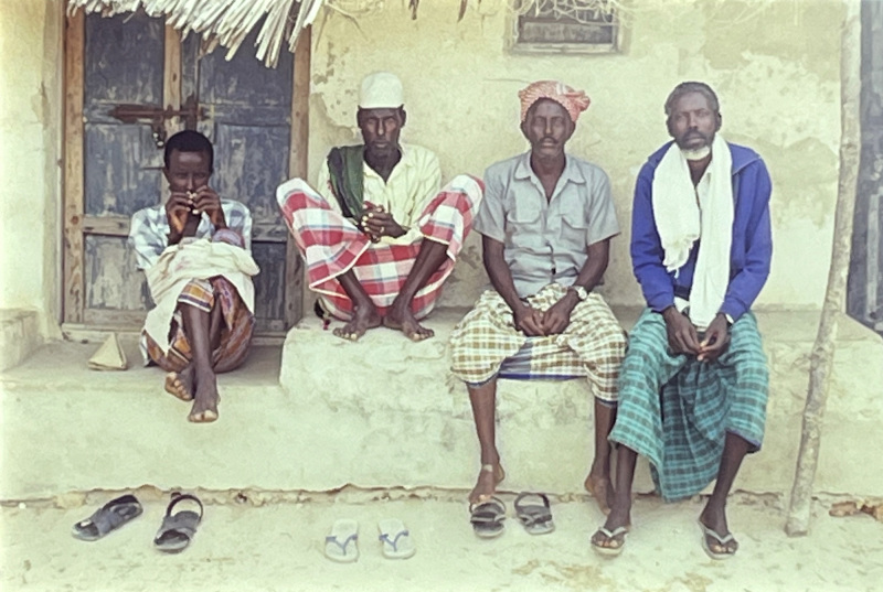 Hanging outside the tea shop