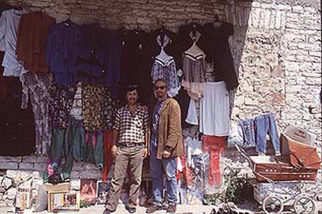 Ali and his market stall, Gjirokastër