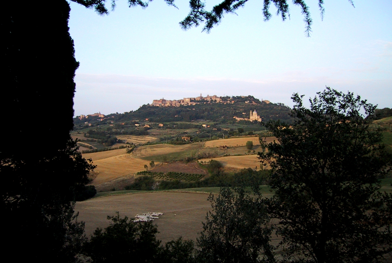 The view of Montepulciano from our window