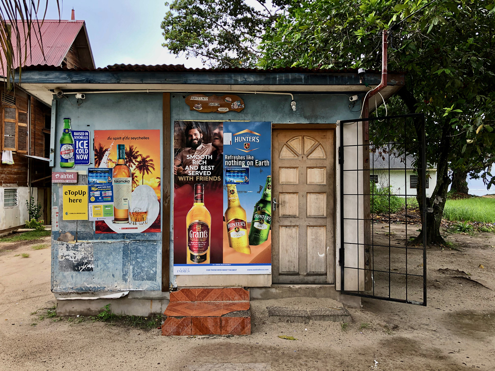 Shawn's Bottle Shop on La Digue in the Seychelles