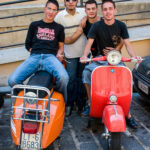 Local lads on two Rally 200s in Caltagirone, Sicily (Peter Moore)