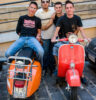 Local lads on two Rally 200s in Caltagirone, Sicily (Peter Moore)