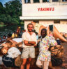 Peter and the captain of the Yakinvu, Congo River, Zaire (Peter Moore)
