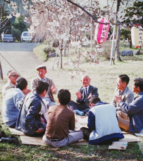 Cherry Blossom party in 80s Japan (Peter Moore)