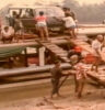 Getting a van off a boat in Indonesia (Peter Moore)