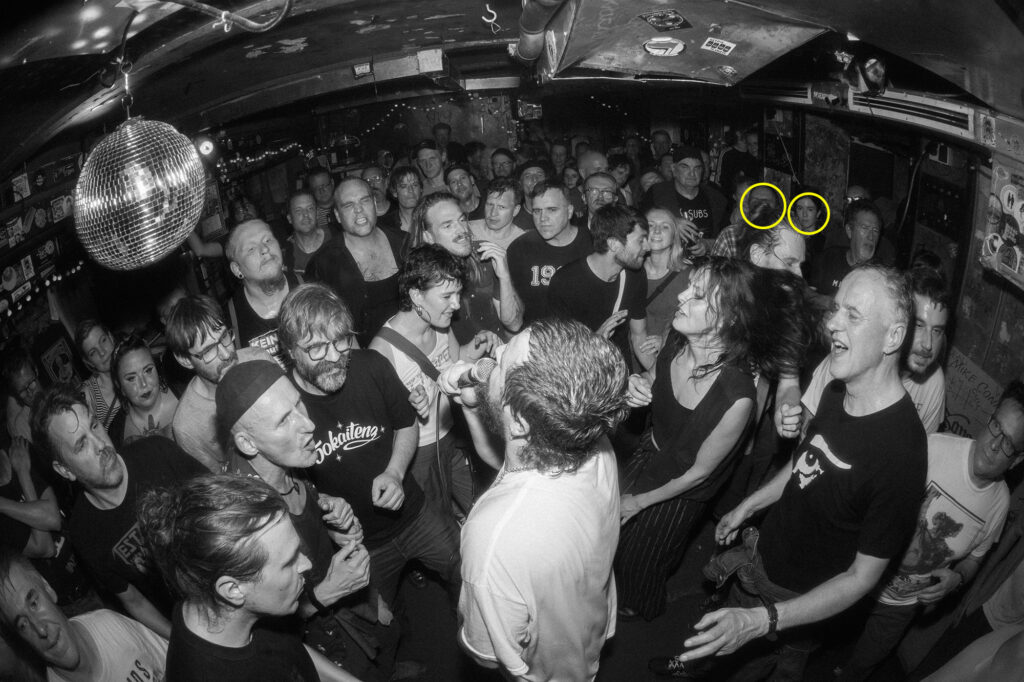 Bad//Dreems in Hamburg, with Peter and daughter circled (Sam Brumby)